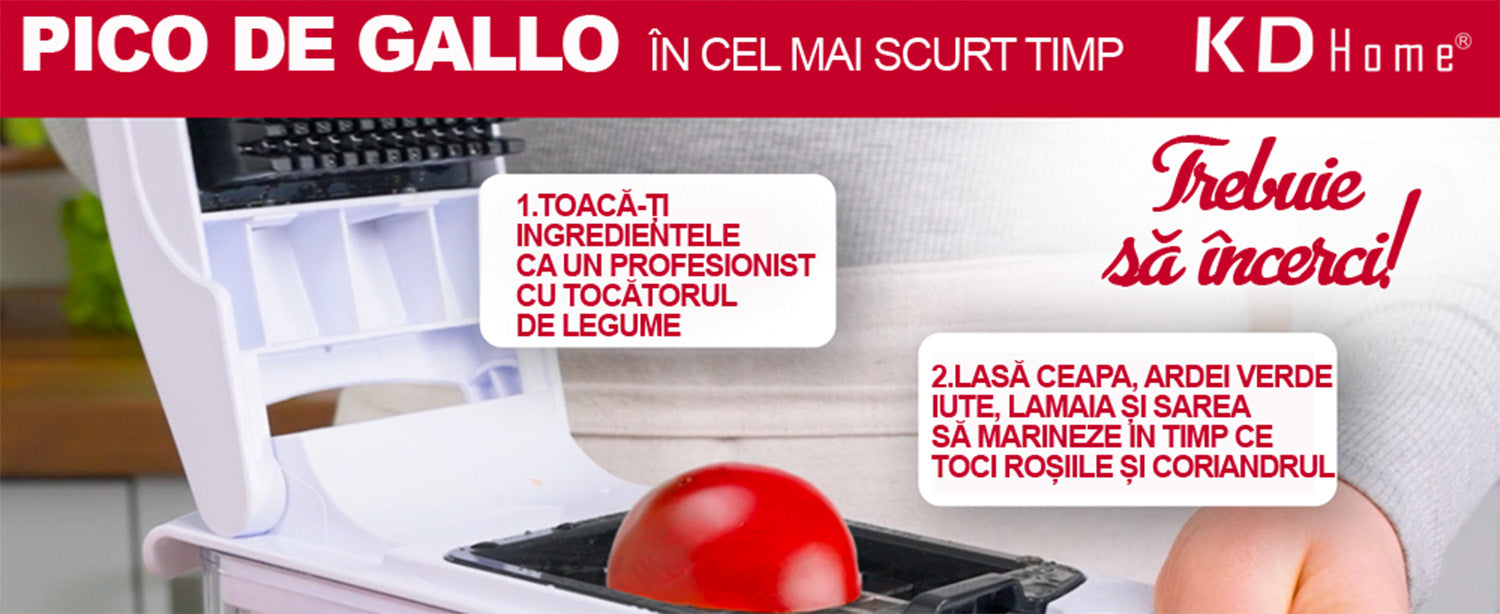 Tocator de Legume 4 in 1 Profesional KD Home ChopMaster Tocator de Legume 4 in 1 Profesional KD Home ChopMaster